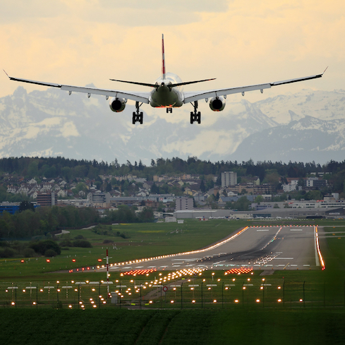 Plane landing